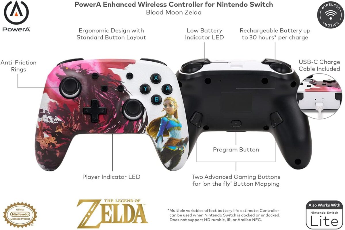 POWERA WIRELESS CONTROLLER BLOOD MOON - Image 3